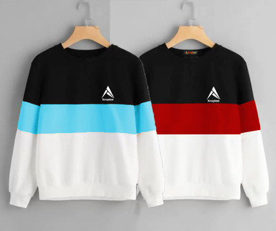 Kroptee Full Sleeve Color Block Women Sweatshirt