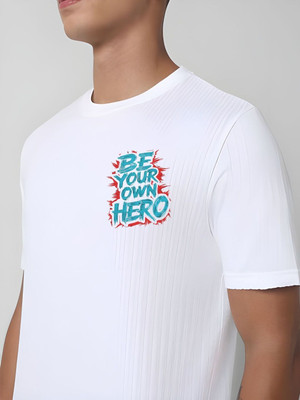SZN Graphic Print Men Round Neck White T-Shirt