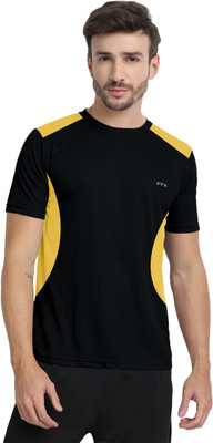 FTX Colorblock Men Round Neck Multicolor T-Shirt
