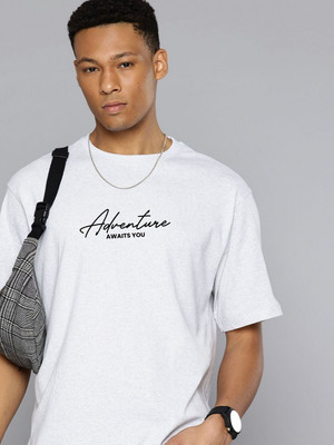 R.Code by The Roadster Life Co. Graphic Print Men Round Neck White T-Shirt