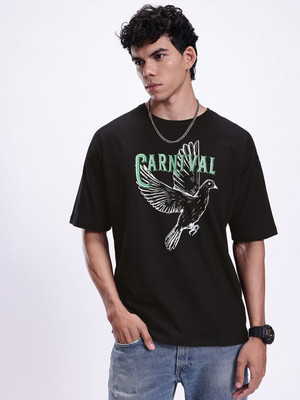 Kook N Keech Typography Men Round Neck Black T-Shirt