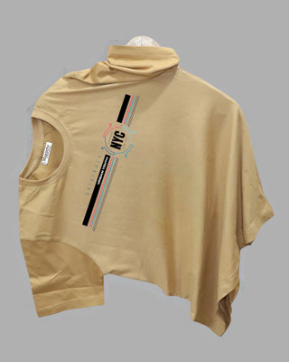 Magneto Printed Men Round Neck Beige T-Shirt