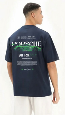 MIT Bharat Solid Men Round Neck Navy Blue T-Shirt