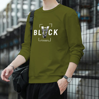 Beaumen Printed Men Round Neck Light Green T-Shirt