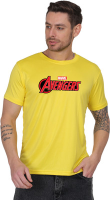 SaurabhEcomX Graphic Print Men Round Neck Yellow T-Shirt