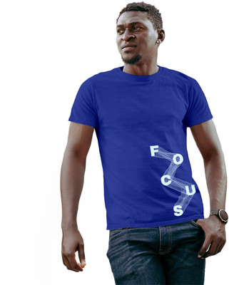 Fighterhero Printed Men Round Neck Blue T-Shirt