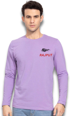 PRINCE CREATION Printed Men Round Neck Purple T-Shirt