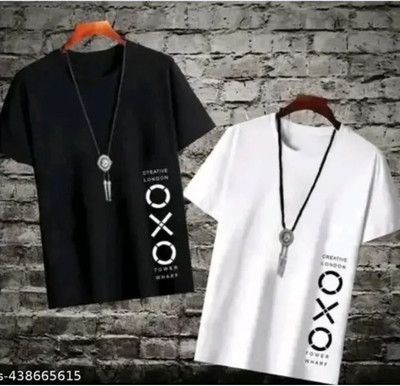 THEWARRIOR Printed Men Round Neck Multicolor T-Shirt