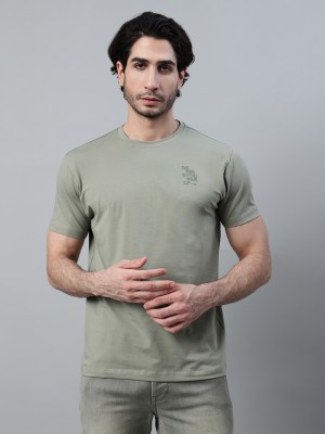 CANTABIL Printed Men Round Neck Green T-Shirt