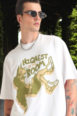 Lauren Adams Printed Men Round Neck White T-Shirt