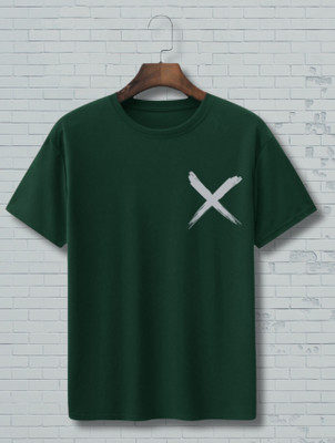 Zoobang Striped Men Round Neck Dark Green T-Shirt
