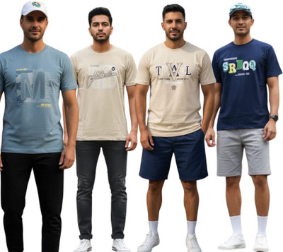 Untldla Graphic Print Men Round Neck Multicolor T-Shirt