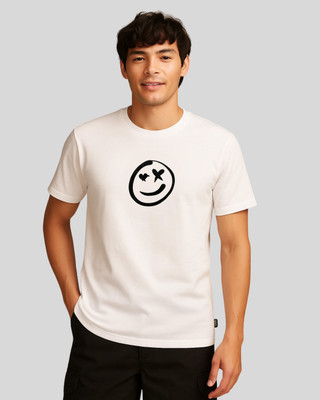 Sun N Summer Graphic Print Men Round Neck White T-Shirt