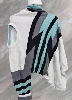 KR ENTERPRISE Colorblock Men Round Neck White T-Shirt