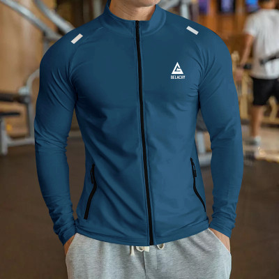 BELACHY Solid Men Henley Neck Blue T-Shirt