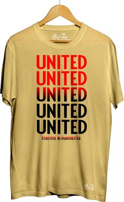THE PRINT PLATTER Printed Men Round Neck Yellow T-Shirt