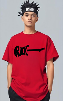 goodsign Printed Men Round Neck Red T-Shirt