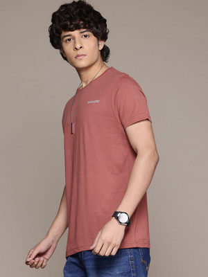 Roadster Printed Men Round Neck Red T-Shirt