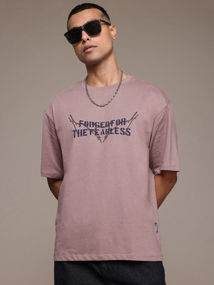 Roadster Printed Men Round Neck Red T-Shirt