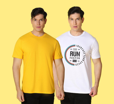 WOOSTRO Typography Men Round Neck Multicolor T-Shirt