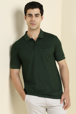Allen Solly Solid Men Polo Neck Green T-Shirt