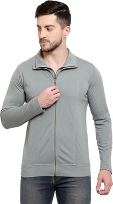 Tresna Trending Solid Men Polo Neck Grey T-Shirt