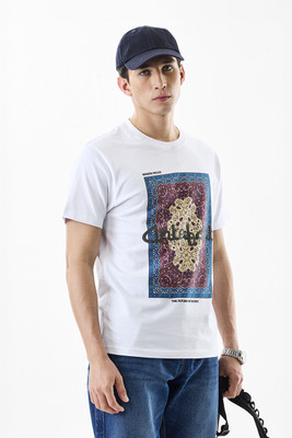 Snitch Graphic Print Men Crew Neck White T-Shirt