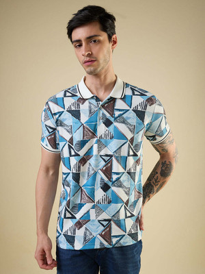 Status Quo Printed Men Polo Neck Multicolor T-Shirt