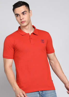 PROVOGUE Solid Men Polo Neck Red T-Shirt