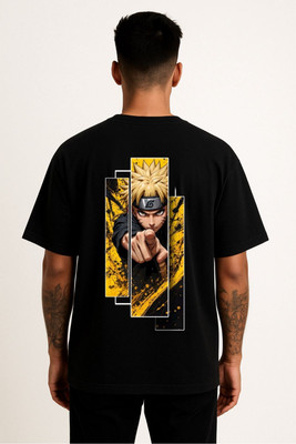 See Yaah Graphic Print Men Round Neck Black T-Shirt