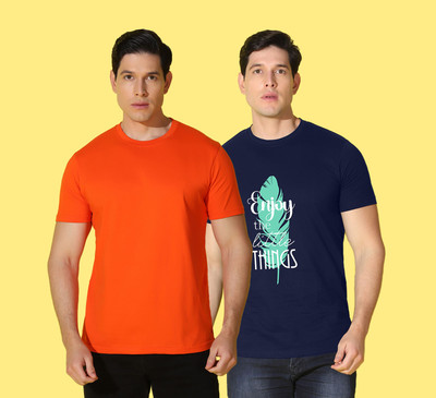 WOOSTRO Typography Men Round Neck Multicolor T-Shirt
