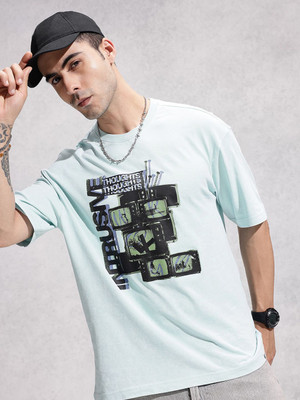 WROGN Printed Men Round Neck Multicolor T-Shirt
