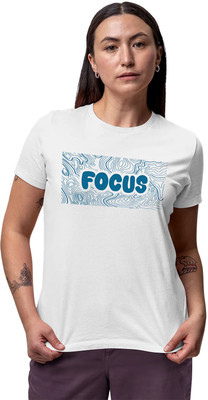 Fighterhero Printed Women Round Neck White T-Shirt