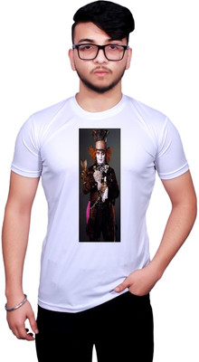 GOLDMONKS Printed Men Round Neck Black T-Shirt