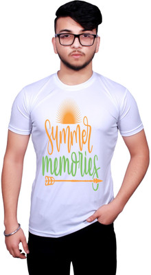 NITYANAND CREATIONS Printed Men Round Neck Multicolor T-Shirt