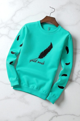 Autna Printed Men Round Neck Green T-Shirt