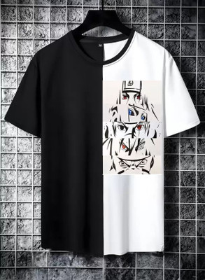 clickwell Striped Men Round Neck White T-Shirt