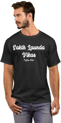 GNS Conversational, Graphic Print Men Round Neck Black T-Shirt