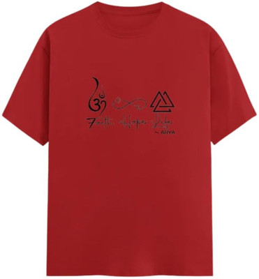 ARYA Graphic Print Men Round Neck Black T-Shirt