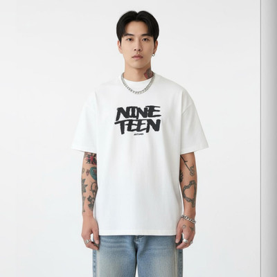 Siste Solid Men Round Neck White T-Shirt