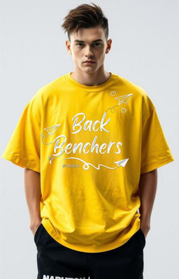 BLOSSOMTRADER Printed Men Round Neck Yellow T-Shirt