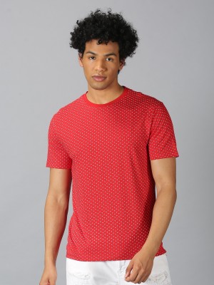 UrGear Printed Men Round Neck Red, White T-Shirt