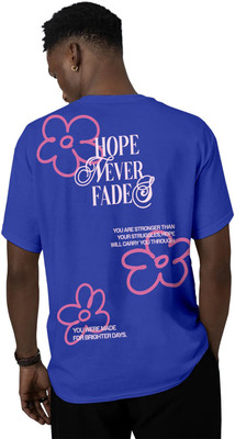 Fighterhero Printed Men Round Neck Blue T-Shirt