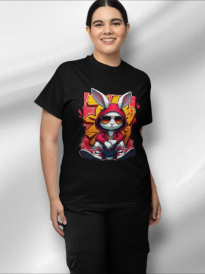 Clori Solid Women Round Neck Black T-Shirt