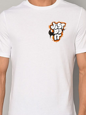 SZN Graphic Print Men Round Neck White T-Shirt