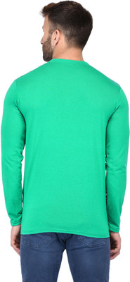 JB Jangoboy Solid Men Henley Neck Blue T-Shirt