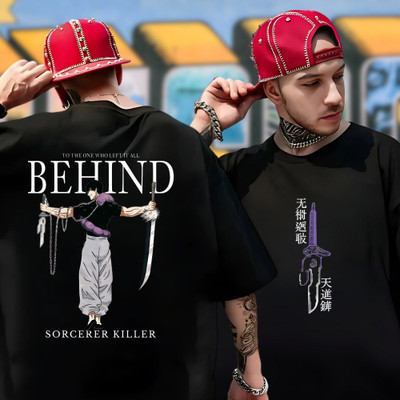 THE BROKEN STREET Graphic Print Men Round Neck Black T-Shirt