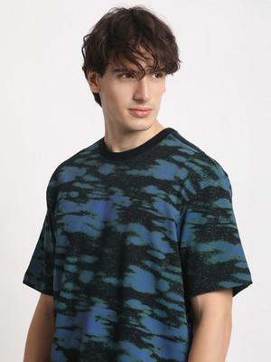 THE BEAR HOUSE Printed Men Round Neck Black T-Shirt