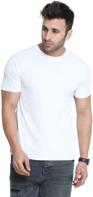 UDI n ADI Solid Men Round Neck White T-Shirt
