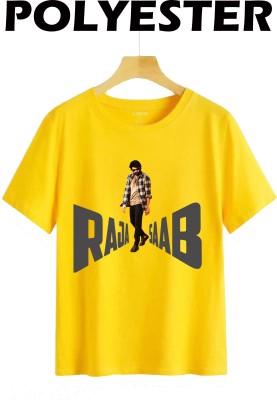 Tee Gallery Printed Men Round Neck Yellow T-Shirt